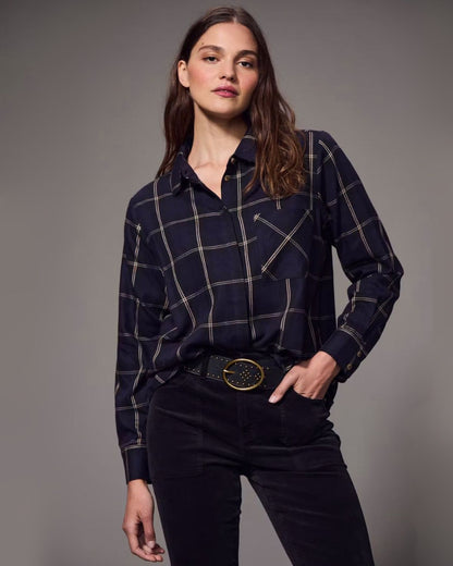 Bowie Plaid Shirt in Inkwell | Sanctuary