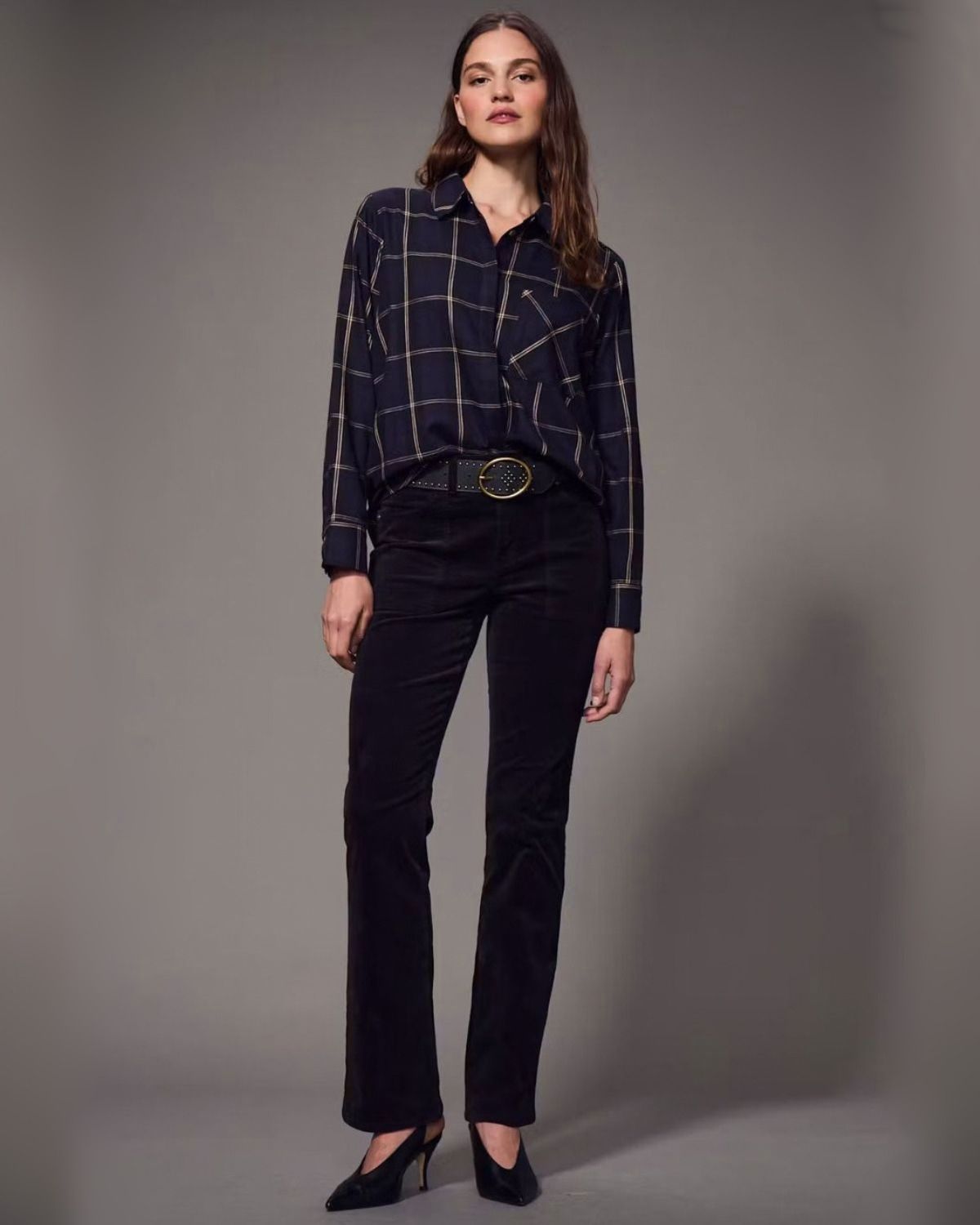 Bowie Plaid Shirt in Inkwell | Sanctuary