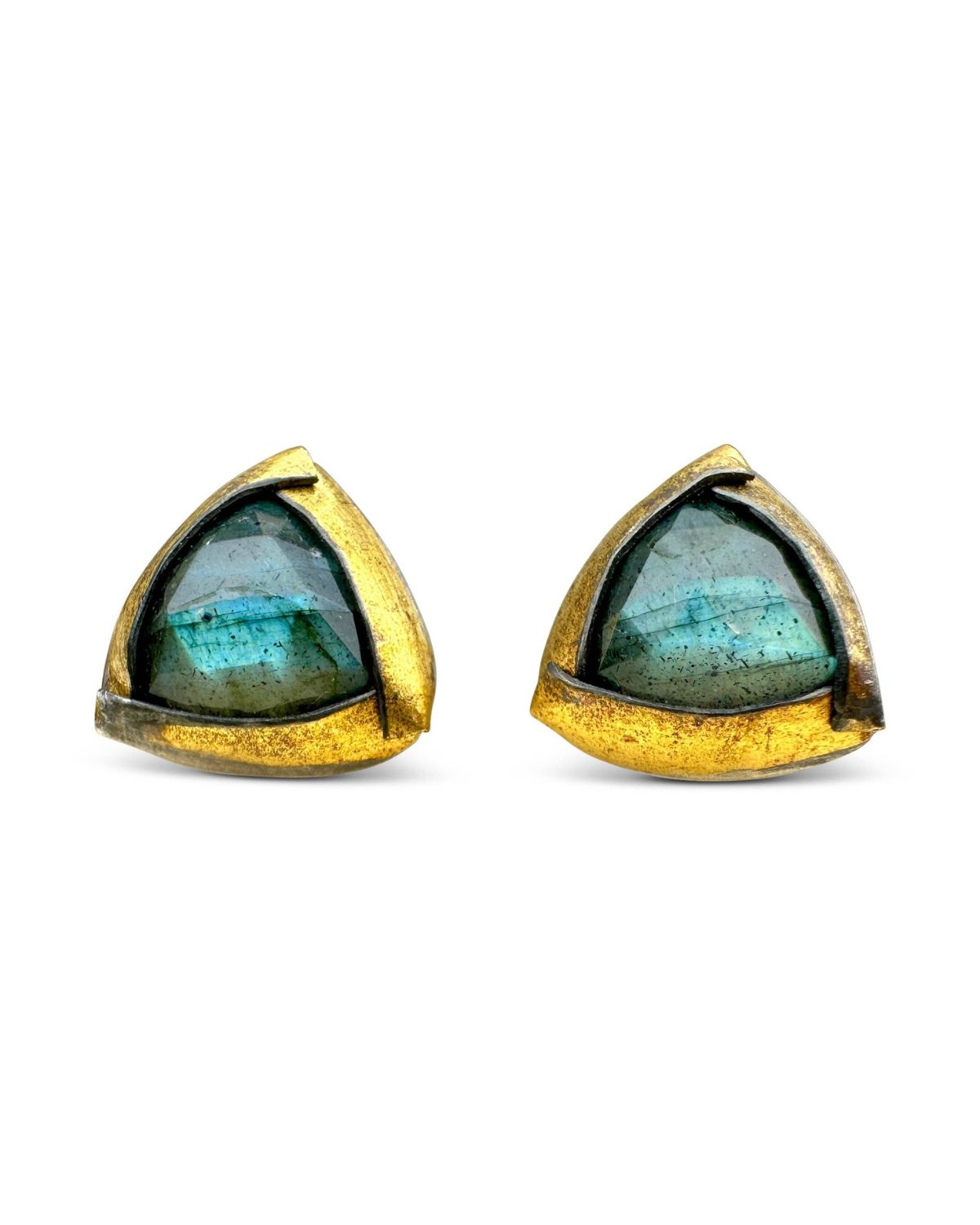Blue Kyanite Tri Fold Studs | Austin Titus