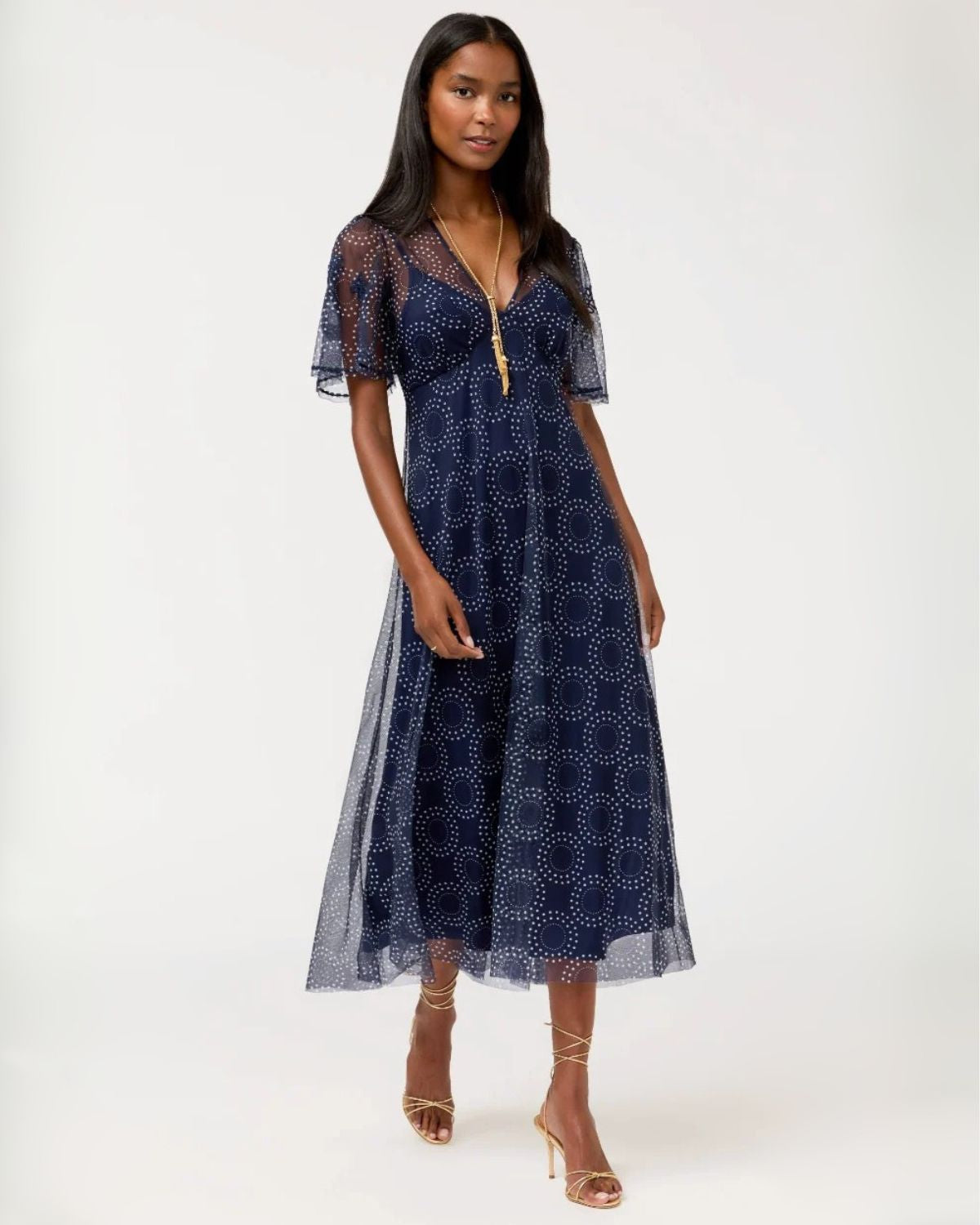 Bronson Mesh Midi Dress | Johnny Was