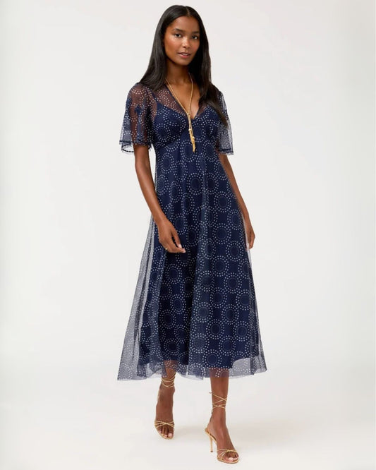 Bronson Mesh Midi Dress | Johnny Was