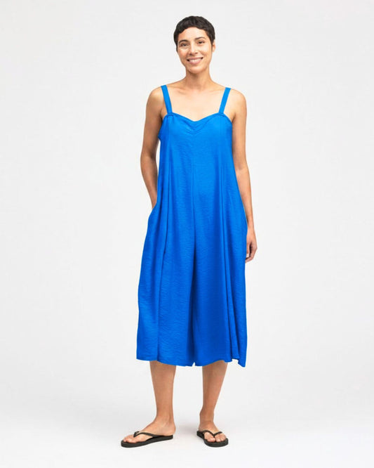 Parachute Crop Jumpsuit in Vivid Blue | Cut•Loose