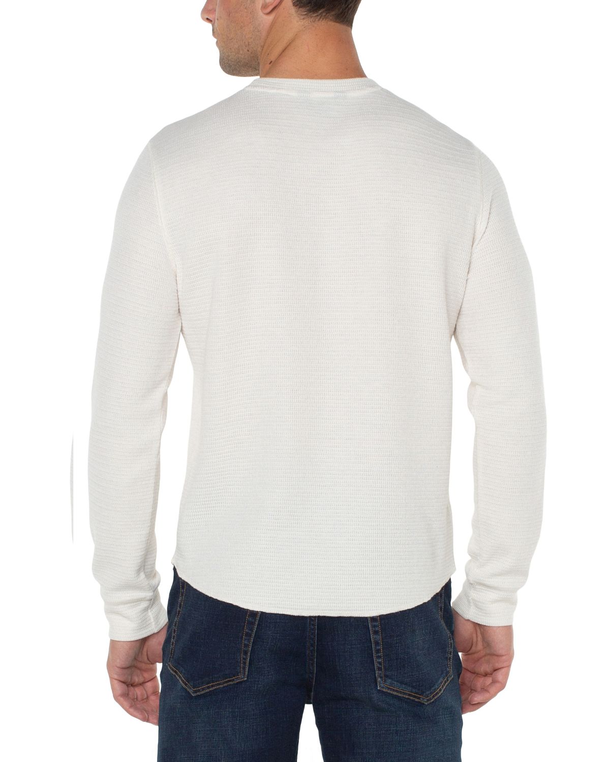 Long Sleeve Crew Neck in Cream | Liverpool