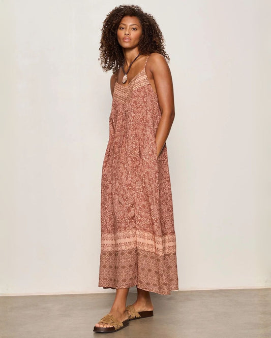 Coastal Maxi Dress in Mosaic Clay Print | Sanctuary