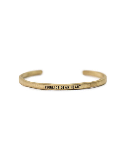 Courage, Dear Heart Brass Cuff