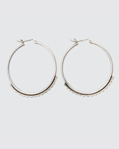 Large Tuareg Silver Hoops | Jane Diaz