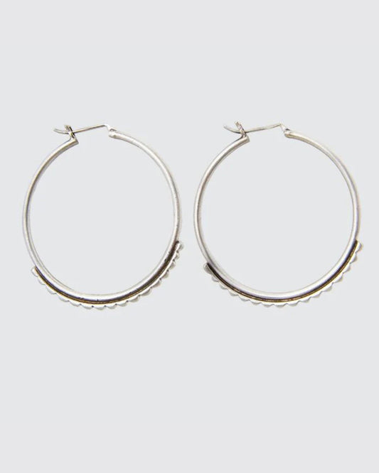 Large Tuareg Silver Hoops | Jane Diaz