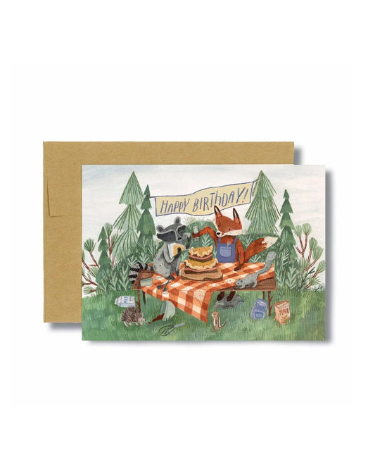 Forest Cake Birthday Card