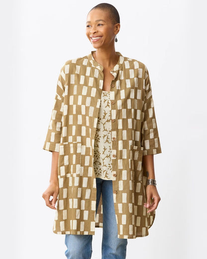 Usha Batik Print Shirt Jacket