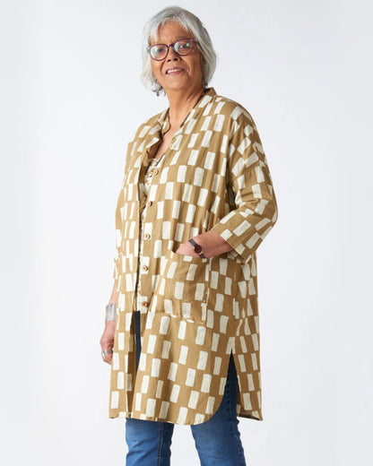 Usha Batik Print Shirt Jacket