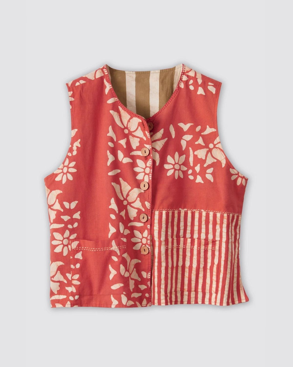 Afiza Reversible Boxy Vest