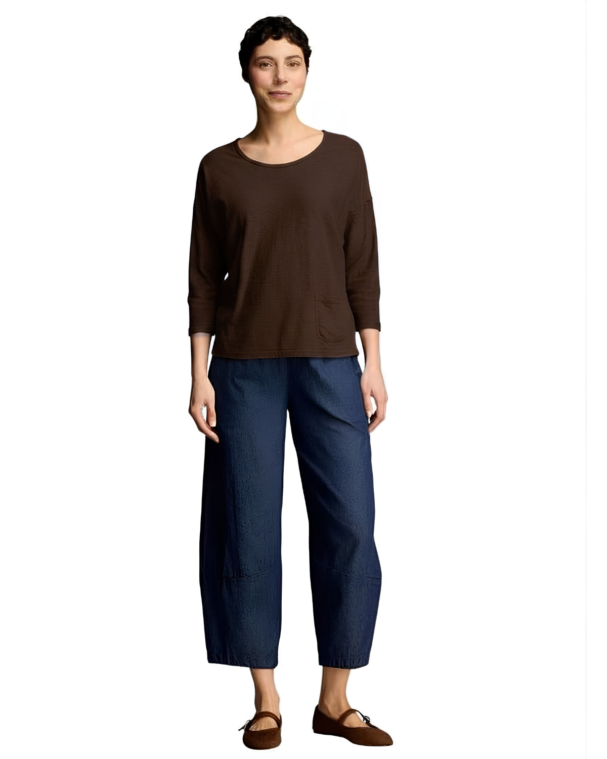 Boxy Pocket Tee in Chocolate | Cut•Loose