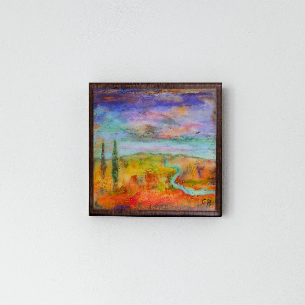 "Traveling Stream" Mini Archival Print on Wood | Carolyn Holman