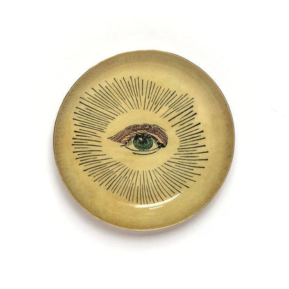 Round Enamel Tray - Eye