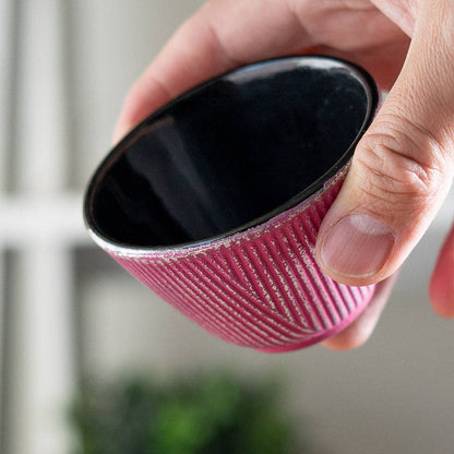 Magenta Cast Iron Tea Cup