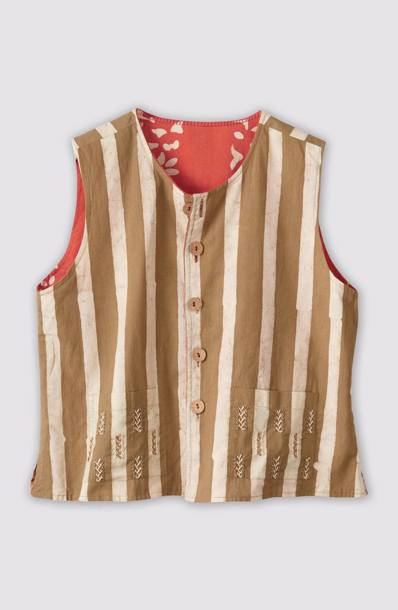 Afiza Reversible Boxy Vest