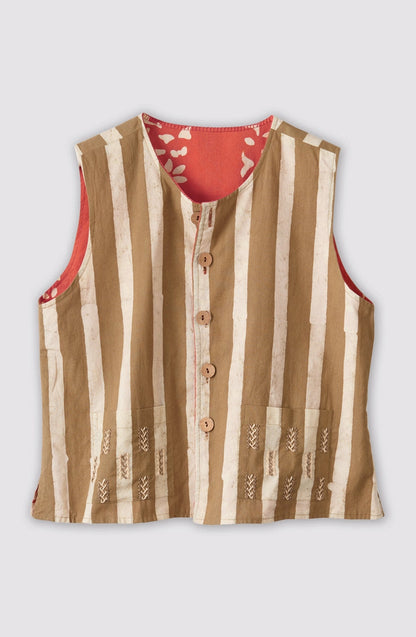Afiza Reversible Boxy Vest