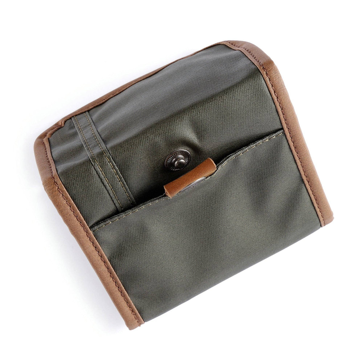 Coated Canvas Wallet in Army Green