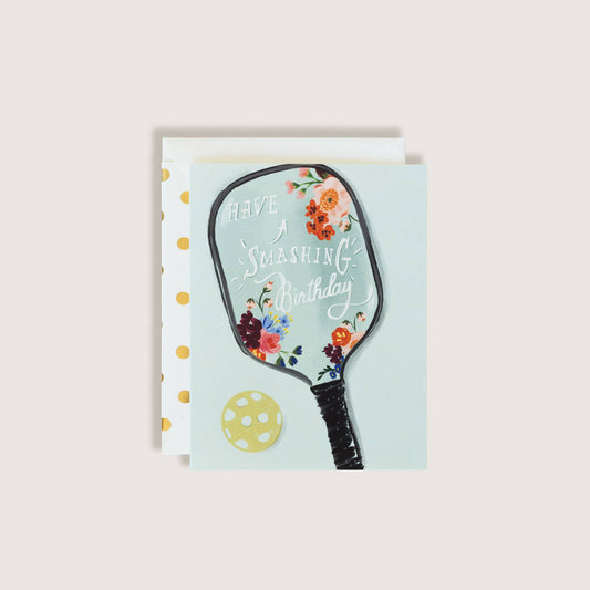 Smashing Birthday Pickleball Card
