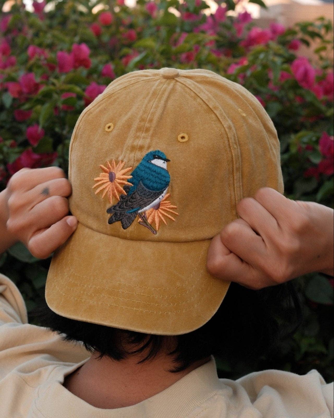 Tree Swallow Washed Hat in Amber