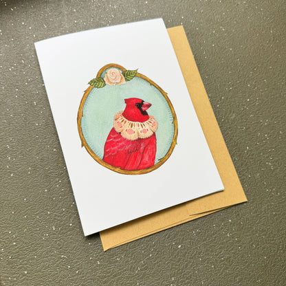 Cardinal of Roses Card