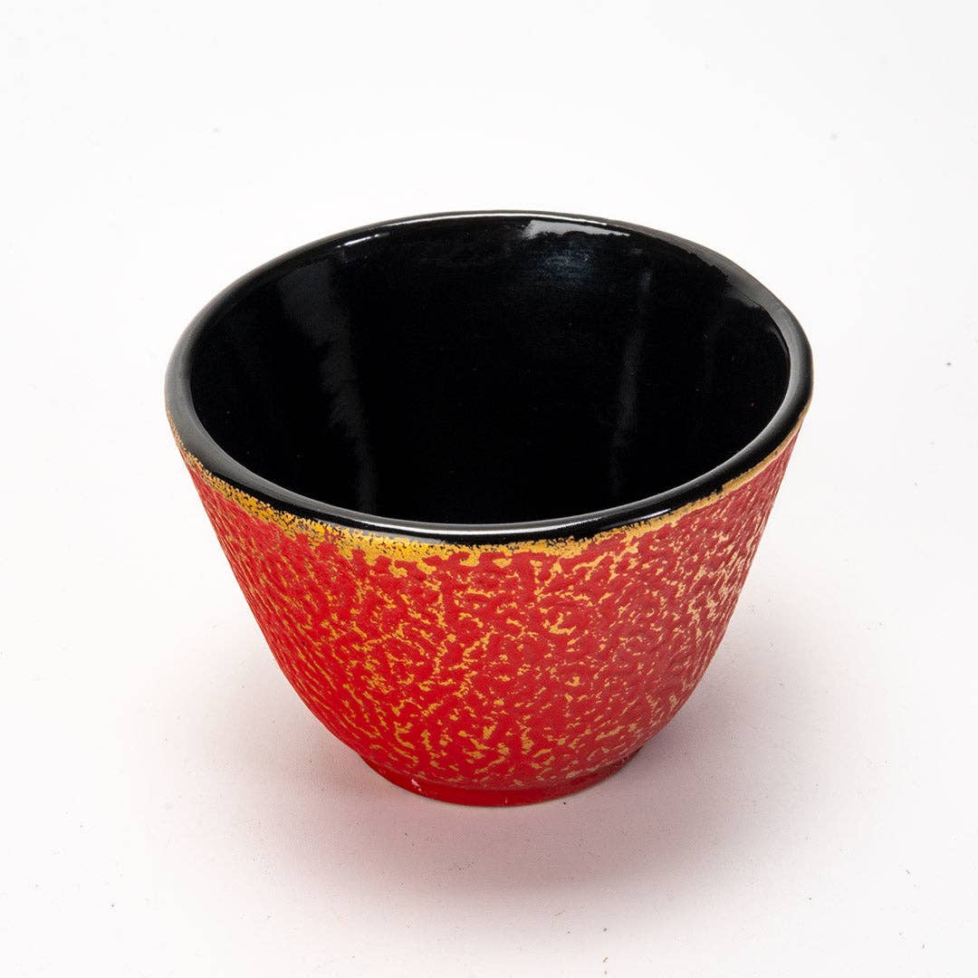 Red Cast Iron Tea Cup