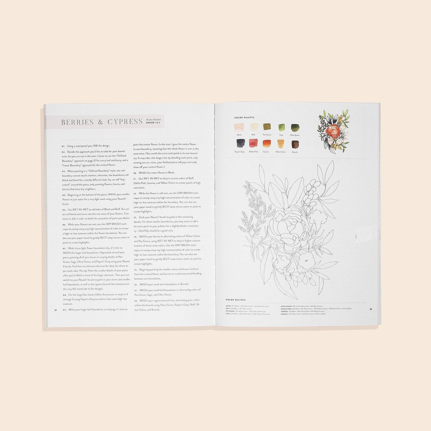 Botanical Watercolor Workbook