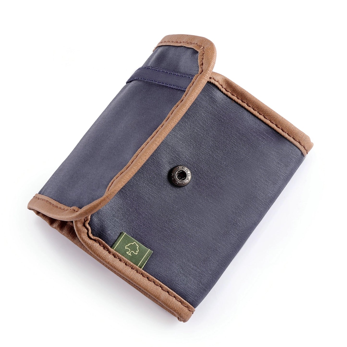 Coated Canvas Wallet in Navy