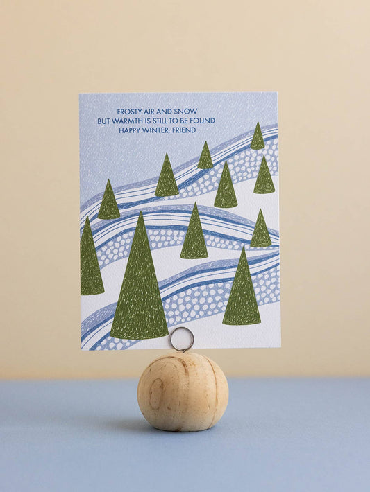 Snowy Hilltops Holiday Card