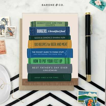Dad Books Father's Day Card