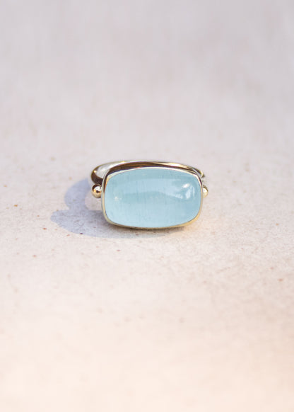 Rectangle Aquamarine Ring | Linda Blumel