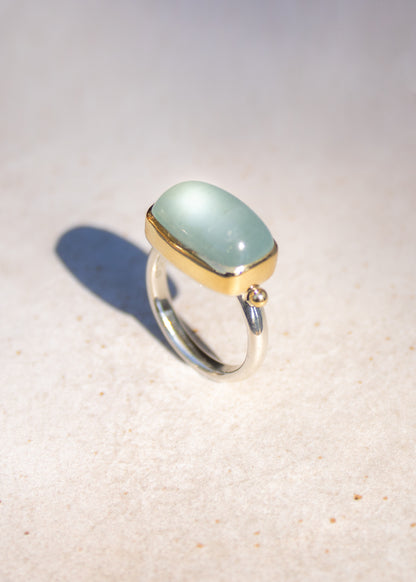 Rectangle Aquamarine Ring | Linda Blumel