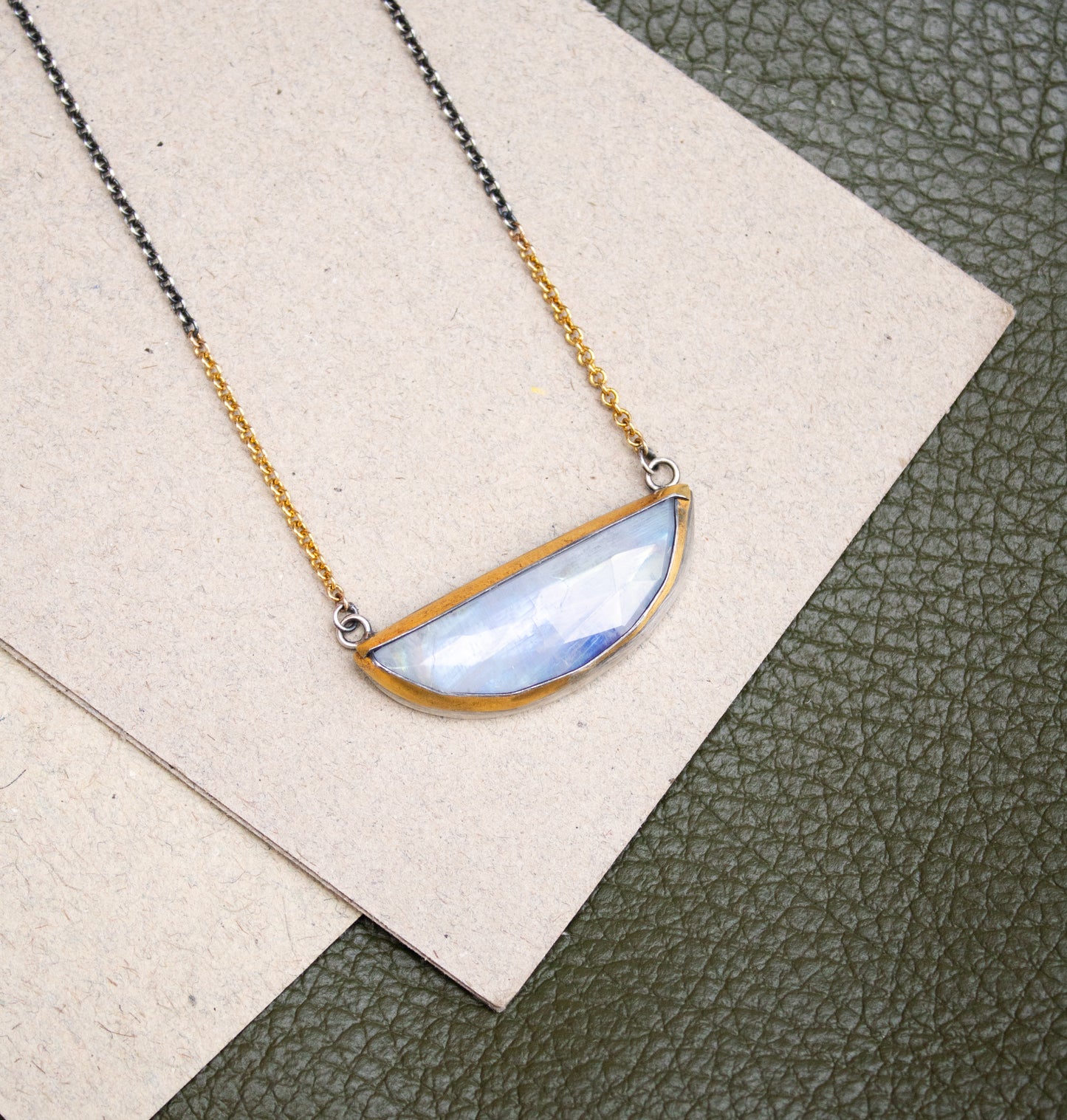 Crescent Moonstone Necklace | Austin Titus