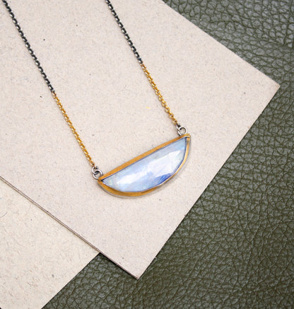 Crescent Moonstone Necklace | Austin Titus