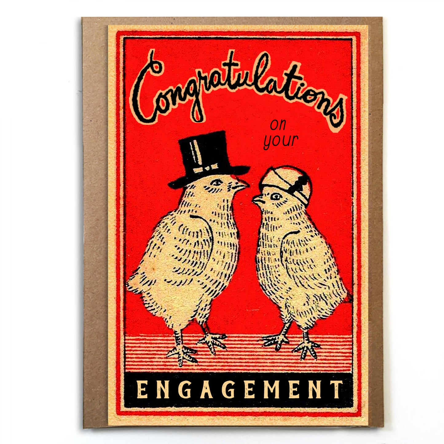 Vintage Birds Engagement Card