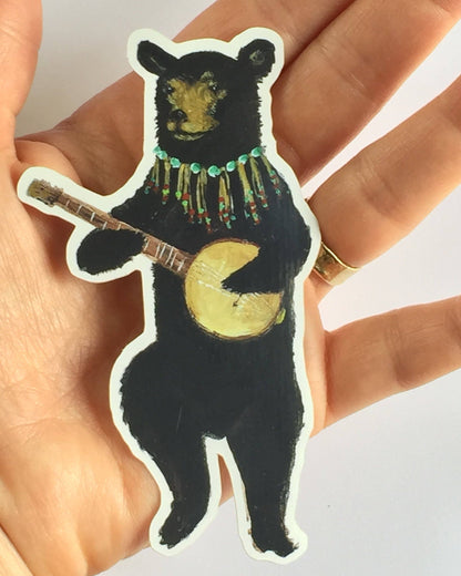 Banjo Bear Sticker