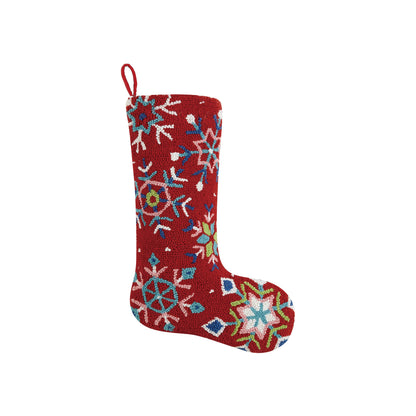 Colorful Snowflakes Hook Stocking