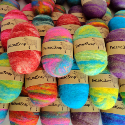 Assorted Felted Soap Bright Colors