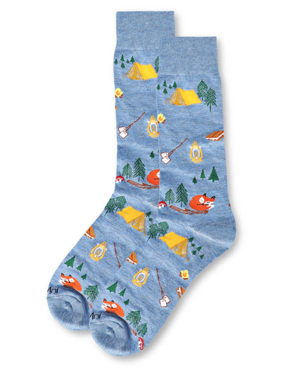 Camping Trip Bamboo Crew Socks:
