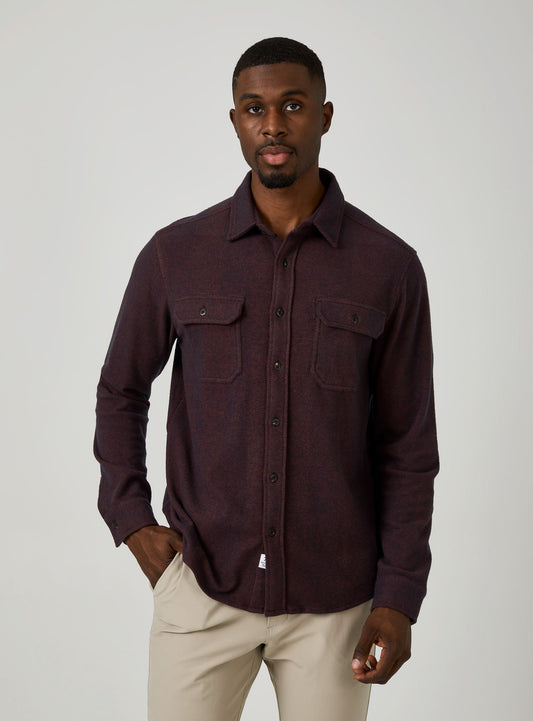 Generation Knit Shirt in Burgundy