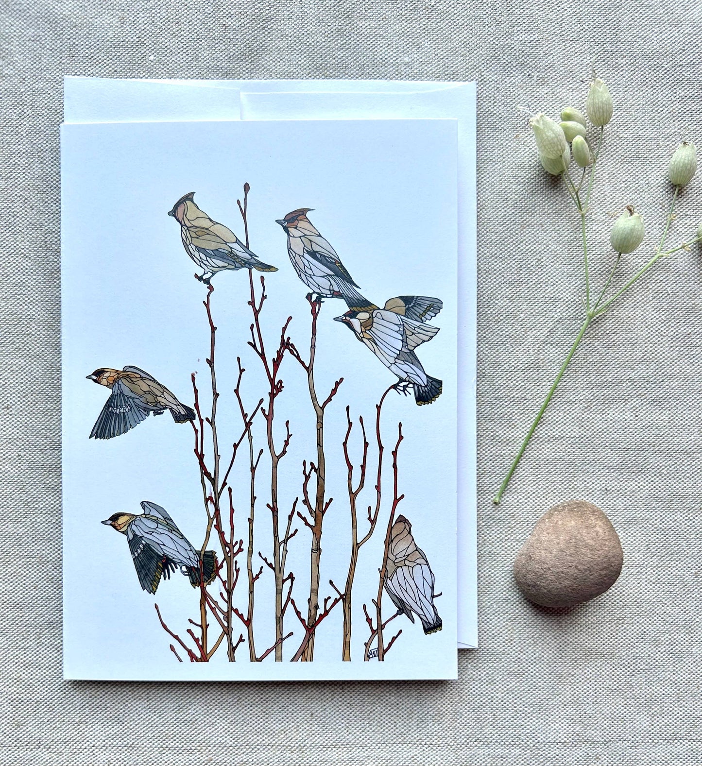 Waxwing Card