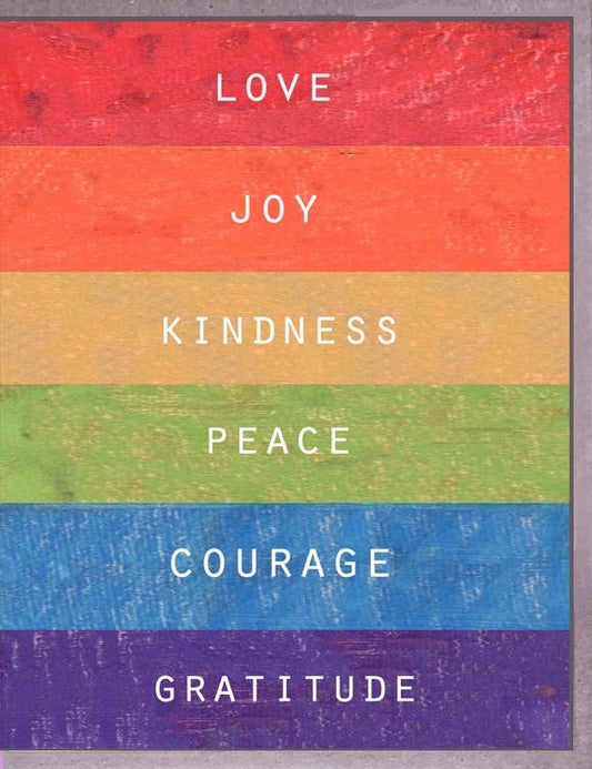 Rainbow Words Card