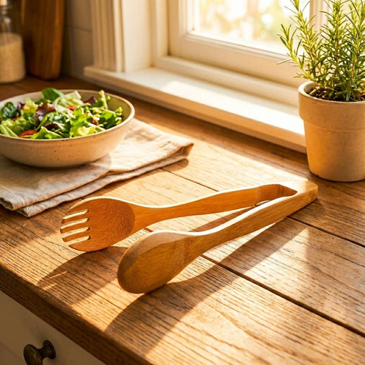 Bamboo Serving Tongs