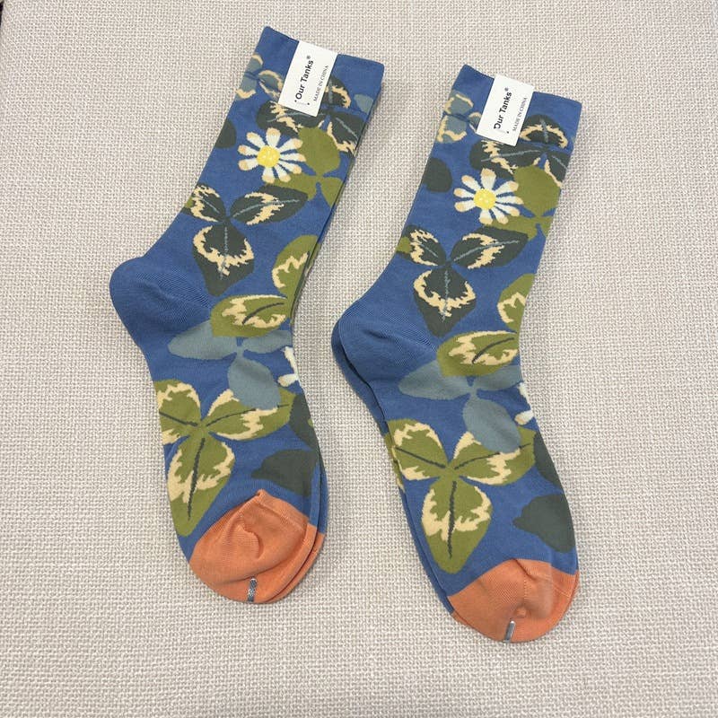 Shamrock Oil Painting Socks