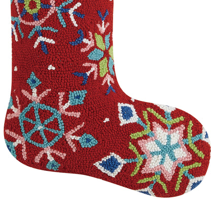 Colorful Snowflakes Hook Stocking