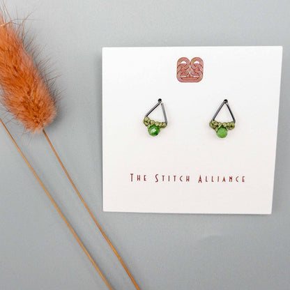 Ruby Zoisite Stud Earrings
