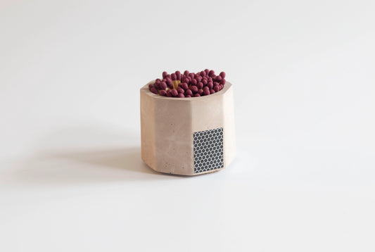 Brown Match Holder with Burgundy Matches
