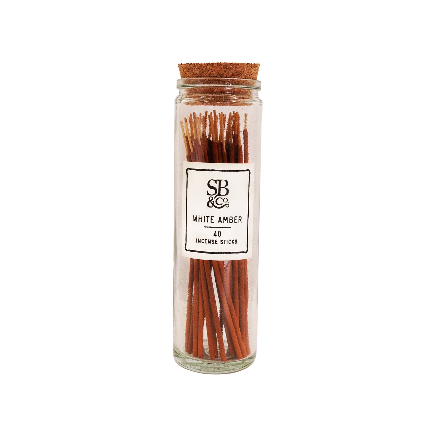 White Amber Incense in Glass Jar