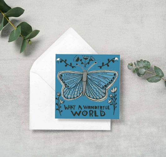 Wonderful World Butterfly Enclosure Card