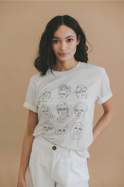 Nine Badasses Tee in Oatmeal